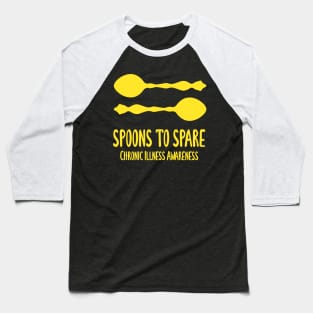 Spoons To Spare - Chronic Illness Awareness (Yellow) Baseball T-Shirt